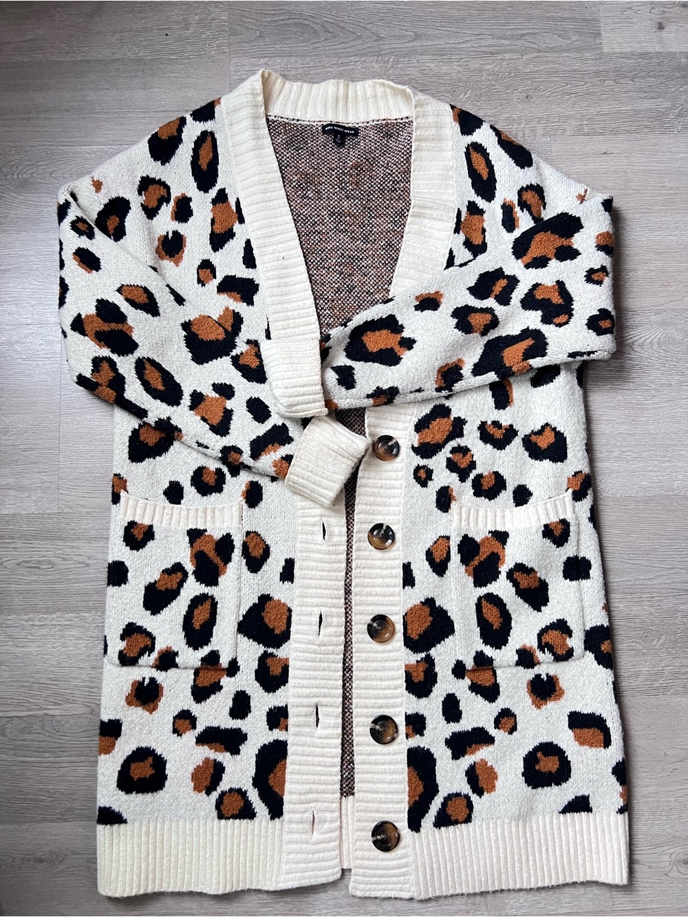 Leopard Print Boyfriend Wrap Cardigan